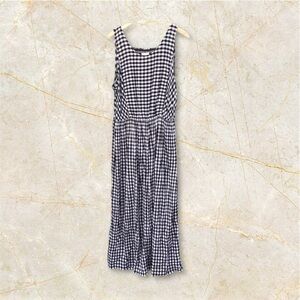 Caslon Plaid Gingham Maxi Boho Country Chic Sleeveless Dress
